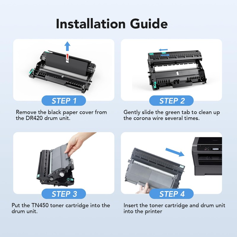 DR420 Drum Unit High Yield Replacement for Brother Printer -