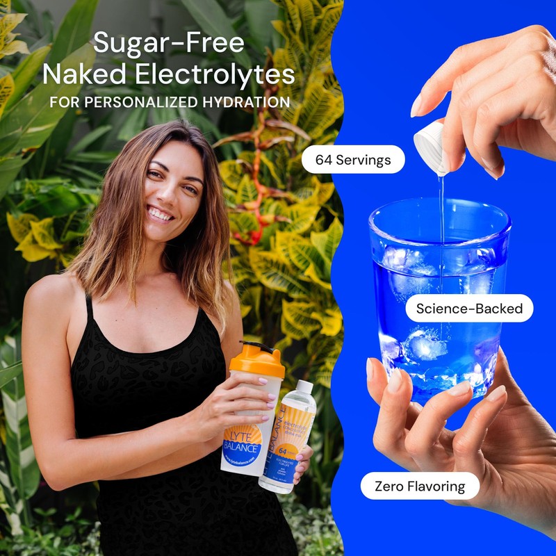 LYTE BALANCE Electrolye Concentrate | Liquid Electrolytes Drink Mix w/Sodium,