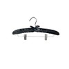 Only Hangers Black Satin Padded Hangers w/Black Hook & Clips