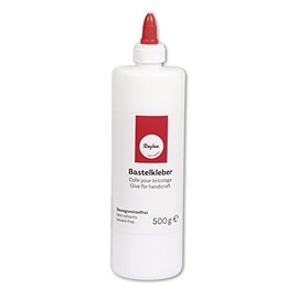 Rayher Colla p.bricolage, bianca, 'flacone 500g, c.chiusura-dosaggio, 3340900
