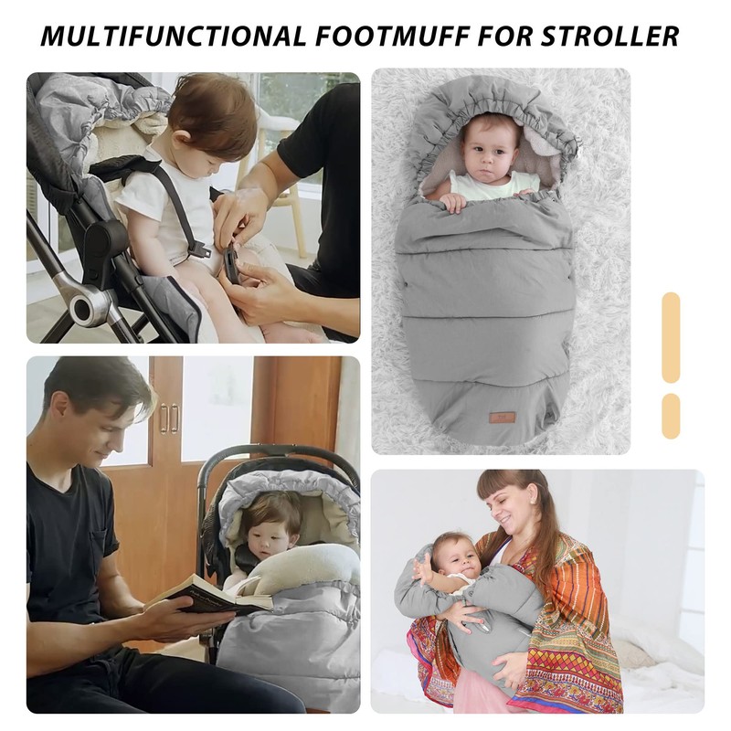 LAT Baby Warm Bunting Bag Universal,Stroller Sleeping Bag Cold Weather,Waterproof