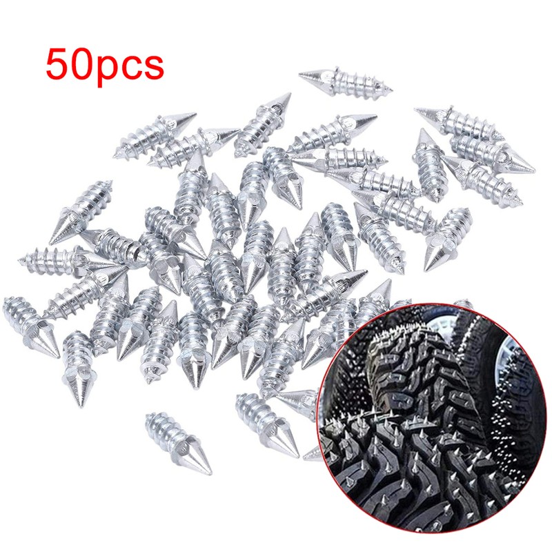 50Pcs Tyre Rivets Anti Slip Ice Snow Spikes Car Motorcycle