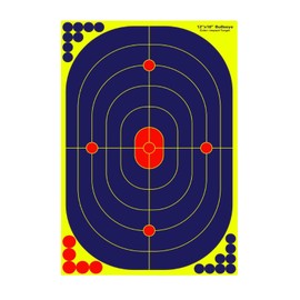 Lipulacer 12 x 18 inch Shooting Targets, Splatter Targets Adhesive, Defensive Training Targets Bright Yellow Reactive Targets for Shooting Range(50Pack)