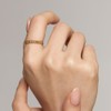 Gold&Dear 14KGP Bubble Layered Slim Ring White Gold L (No.