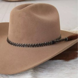 Willow Lane Hat Co. Braided Horsehair Hat Band for Western Cowboy Hats, Fits All Styles - Overo