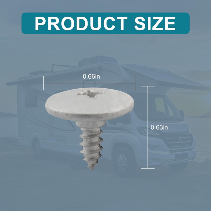 LEDBarz RV Air Conditioner Shroud Cover Screws (10 Pack) for
