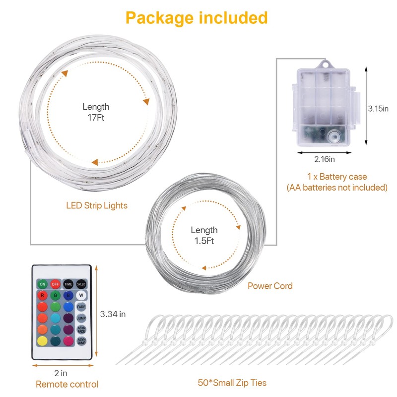 Eliteemo LED Badminton Pickleball Net Light, 17Ft Remote Control LED