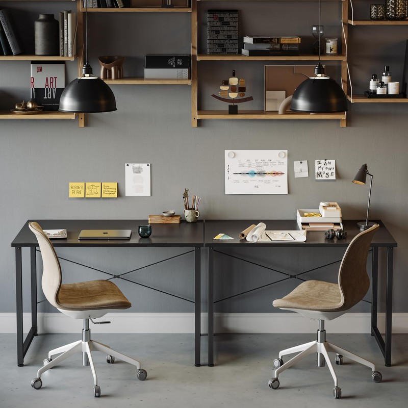 CubiCubi Computer Desk 47" Study Writing Table for Home Office,