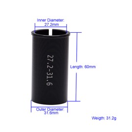 FLYAMAPIRIT Bicycle Seat Post Adapter Bicycle Seat Post Tube Reducing Sleeve Shim (27.2 mm - 31.6 mm)