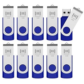 mosDART Paquete de 10 Flash Drives USB 2.0, Azul, 16GB - 10PACK