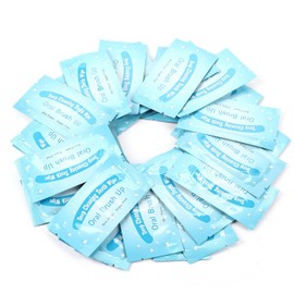 Mavis Laven 50 Piezas Toallitas para los Dedos de los Dedos Cepillos bucales Limpieza Profunda Aliento Fresco Menta Sabor