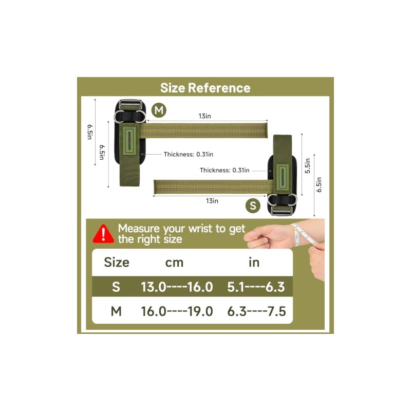M MANUEKLEAR - Correas de muñeca para levantamiento de pesas,