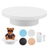 Rotating Display Stand White Plug in Remote Control Load Bearing