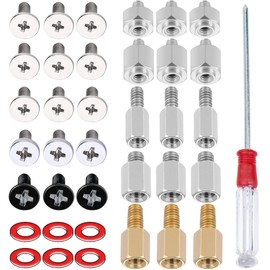 Xiatiaosann PCIe NVMe M.2 SSD Mounting Screws Kit for Asus Motherboard for ASRock Msi Mainboard with 6 Gigabyte Washers and Drivers 30PCS