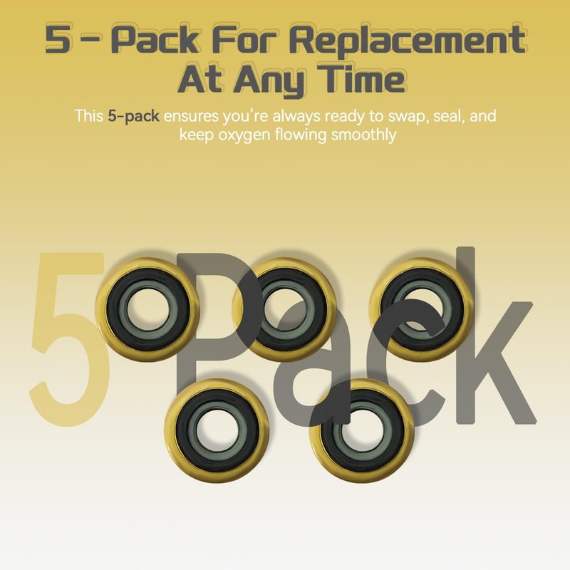 Oxygen Regulator Brass Yoke Washer Seals Brass & Viton Design,