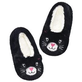 Panda Bros Kid's Animal Slipper Socks, Cartoon Cozy Fleece Indoor Slipper, Fluzzy Warm Bedroom Shoes