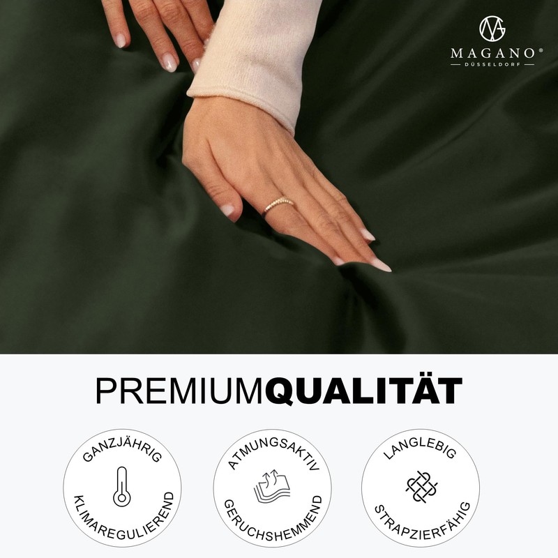 Magano® Premium Pillowcase 80 x 80 cm, Green, Soft and