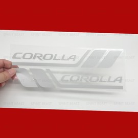 Corolla Sticker Body Fender Door Side Glass Side Skirt Emblem Waterproof Heat Resistant Hide Scratch Improve Appearance Cool