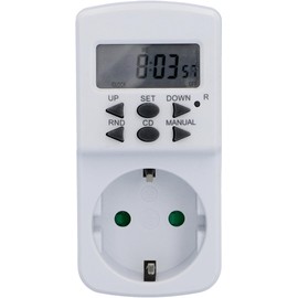 UNITEC Indoor IP20 Mechanical White Digital Weekly Timer Switch 1 Minute Interval Adjustable