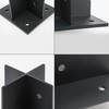 6x6 Concealed Post Base, 5/16" Thick Heavy-Duty Concealed Cross-Shape Wood
