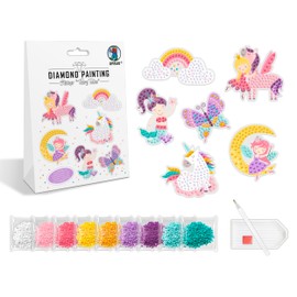 Ursus 43490002 Diamond Painting Sticker "Fairy Tales", Sticker with Various Designs, Craft Set with 2 Sticker Sheets and Matching Tool, Approx. 5 - 9 cm