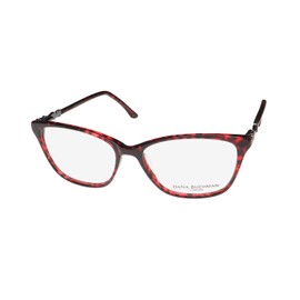 Dana Buchman Lillie Cat Eye Oversized Full-Rim Womens American Designer Eyeglass Frame/Eyewear [52-15-140, cherry tortoise]