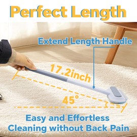 Pet Hair Removal Tool, 4 in 1 Reusable Washable Lint Brush for Cat and Dog Hair Remover, Gentle on Furniture with Extra Long Handle for Couch, Carpet, Clothing, Bedding, Car, Window