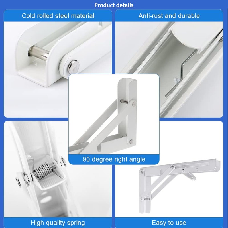 Catekro Folding Console 200 mm, 2 Pieces Folding Console Heavy