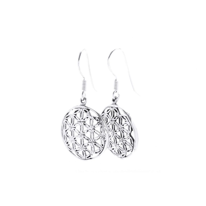 WINDALF Vintage Boho Earrings Flower of Life 3.2 cm Bohemia