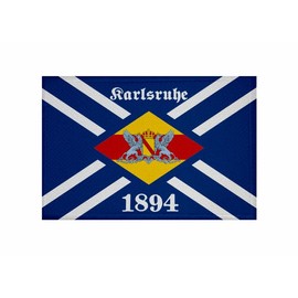 U24 Karlsruhe 1894 Flag Sew-On / Iron-On Patch 9 x 6 cm