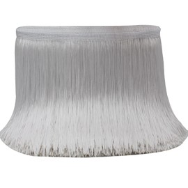 Dortrue 10 Yards of 6" White Fringe Trim Tassel Sewing Trim for Clothes Accessories Latin Wedding Dress DIY Lamp Shade Decoration