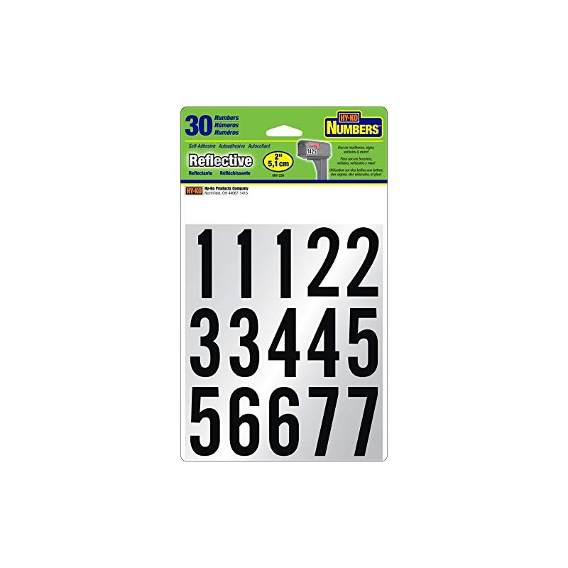 Hy-Ko Packaged Numbers & Letters, DIY Address Number Stickers for