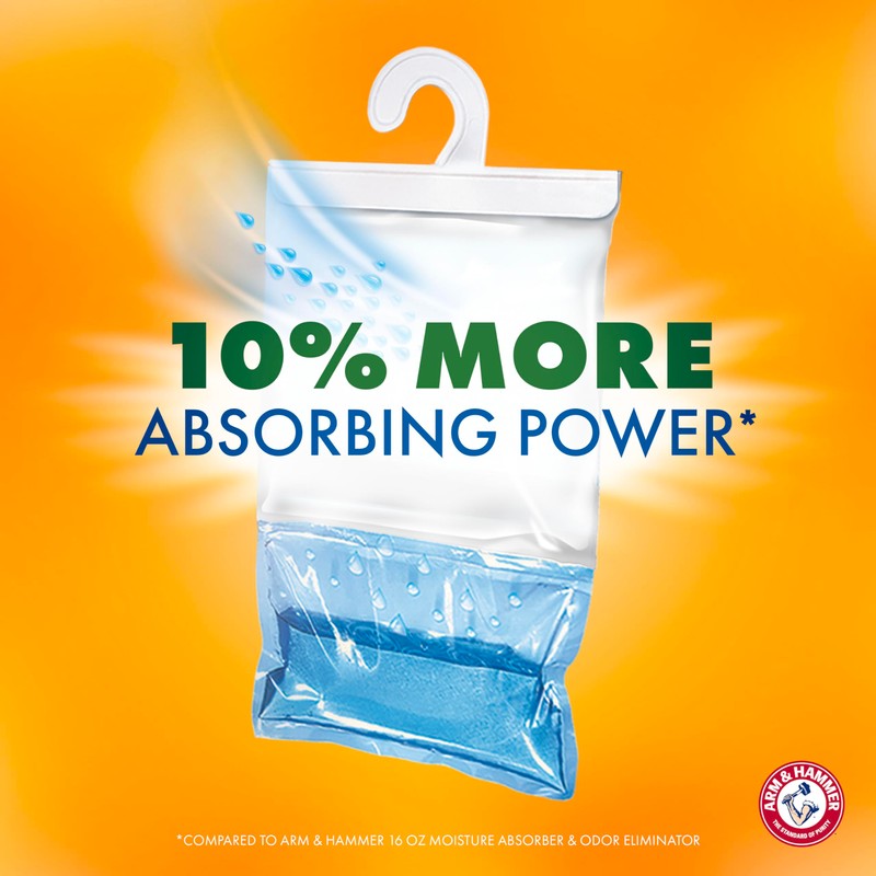 Arm & Hammer Essentials Hanging Moisture Absorber and Odor Eliminator,