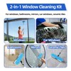 122'' Window Washing Kit with Extension Pole, 2-in-1 Window Cleaning