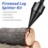 Aemygo 9 Pcs Firewood Splitter Drill Bit Set, 42mm/32mm Firewood