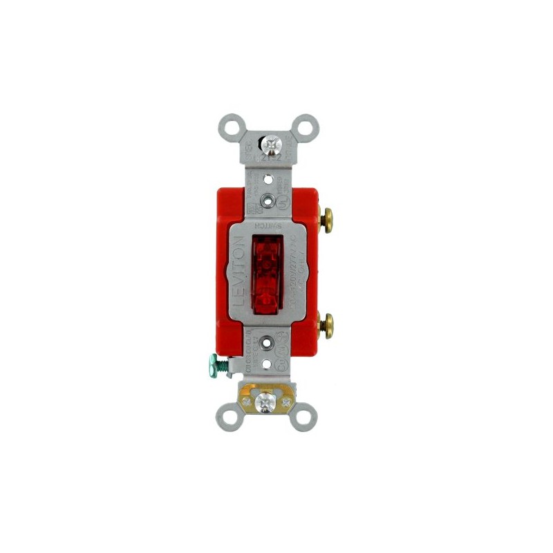 Leviton 1221-LHR Extra Heavy Duty Grade, Self Grounding, 20 Amp,
