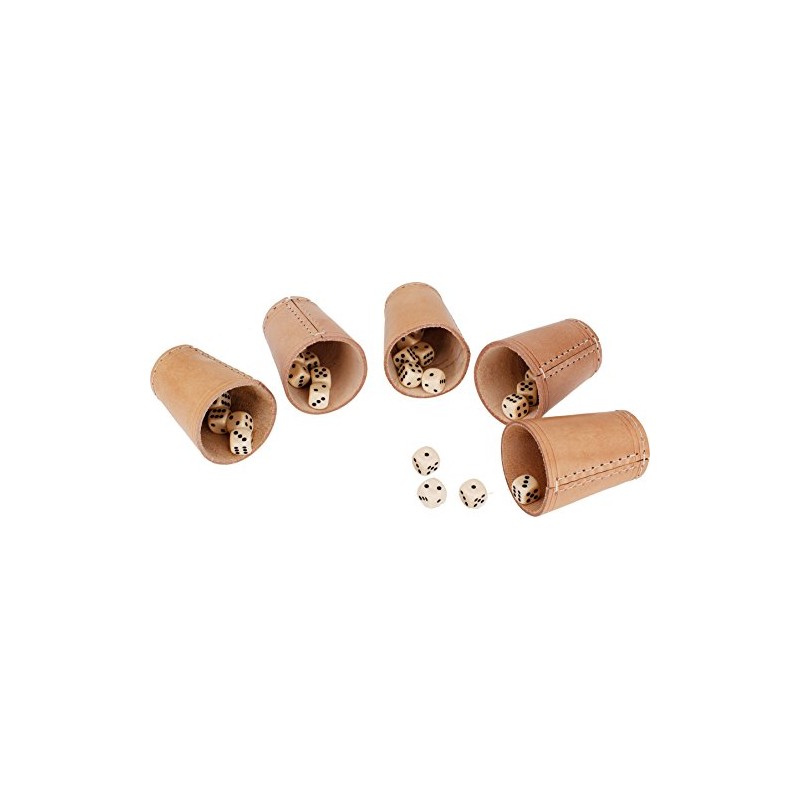 GICO Bicchieri per Dadi in Vera Pelle Standard (9 cm)