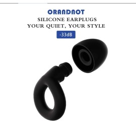ORANDNOT Ear Plugs for Noise Reduction NRR 33dB, Soft Silicone Ear Plugs for Sleeping ...