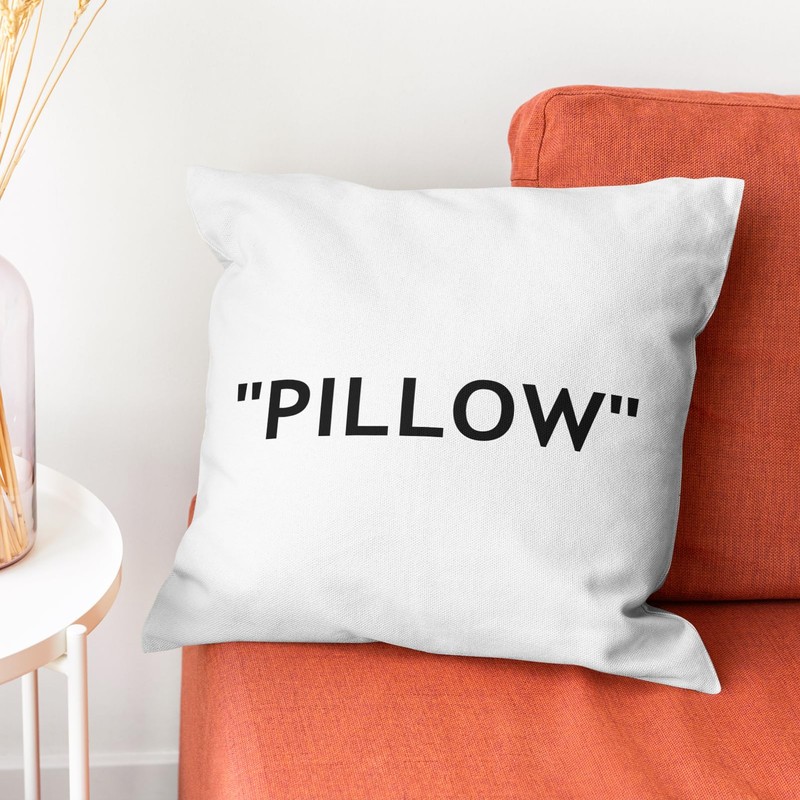 Hypebeast Room Decor,Off White Inspired Pillow Quotation Decorative Set of