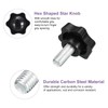 sourcing map 4Pcs M10 x 20mm Star Knobs, Plastic Hex