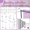 DaisyInner Hanging Yoga Mat Rolling Cart on Wheels Large Capacity