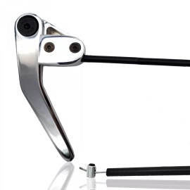 AutoLöc Power Accessories Bear Claw Car Door Hood Hatch Trunk Latch Release Handle Kit Chrome Manual Lever