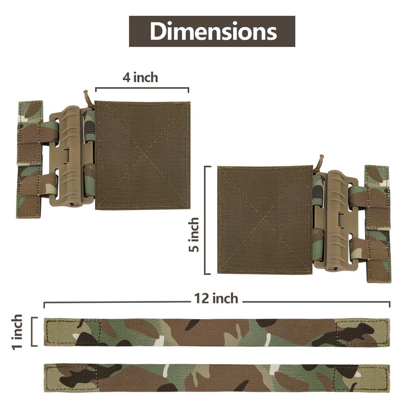 KRYDEX GEAR Tactical Vest Molle Quick Release Set, Quick Disconnect
