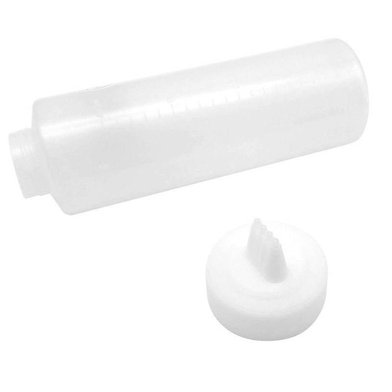 GARASANI 4 Hole Sauce Squeeze Condiment Bottles Dispenser (18oz -