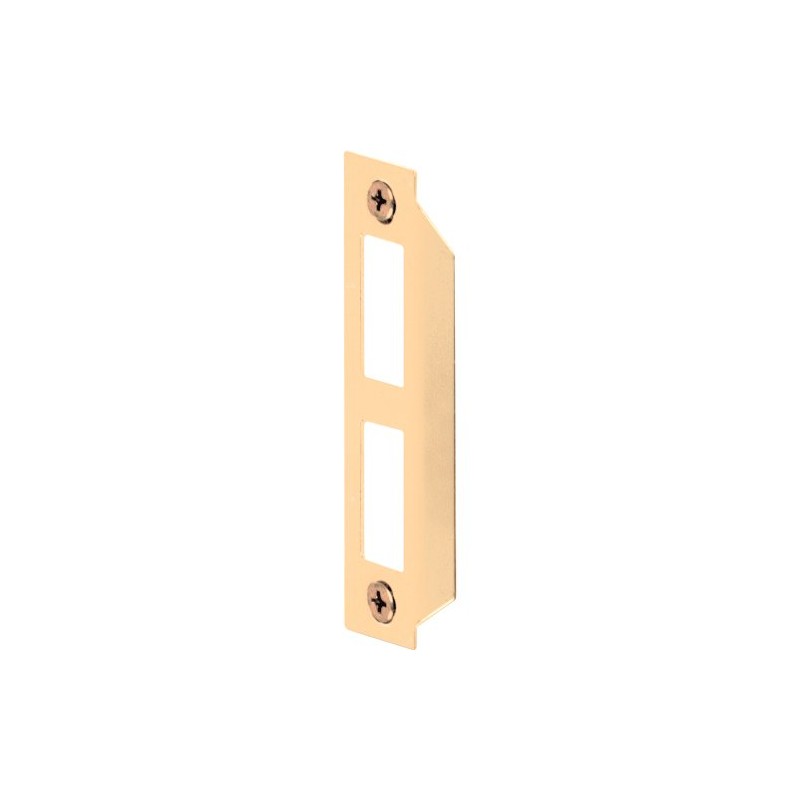 Prime-Line E 2435 Brass Victorian-Style Mortise-Lock Door Strike (Single Pack)