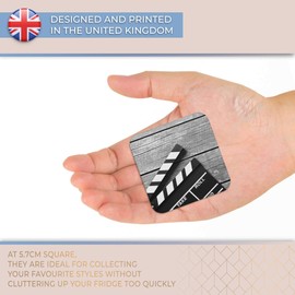 Destination Vinyl ltd Fridge Magnet bw - Roll Camera Action Movie Film #41940