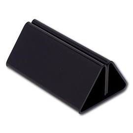 EPOSGEAR 100mm Menu Show Card Acrylic Name Place Table Sign Display Stand Holders - Perfect for Shops, Restaurants, Bars, Weddings, Parties etc (Black, 5 Holders)