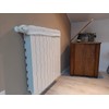 l&j Radiator Cover Elastic Adjustable Modern White Washable Fabric with