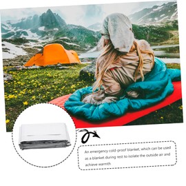 NOLITOY 1pc Outdoor Emergency Foil Blanket Multi Use Thermal Insulation Survival Blanket for Camping Hiking Cycling Compact Lightweight Weather Resistant Protection