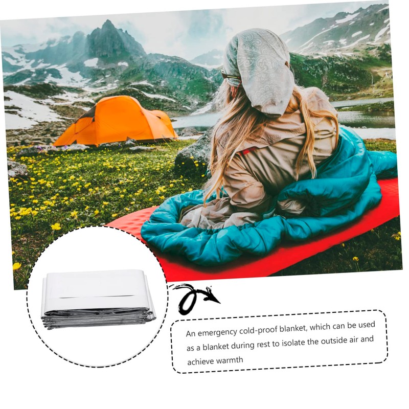 NOLITOY 1pc Outdoor Emergency Foil Blanket Multi Use Thermal Insulation
